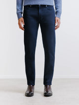 Slim fit navy 5-pocket jeans