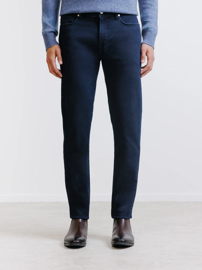 Slim fit navy 5-pocket jeans