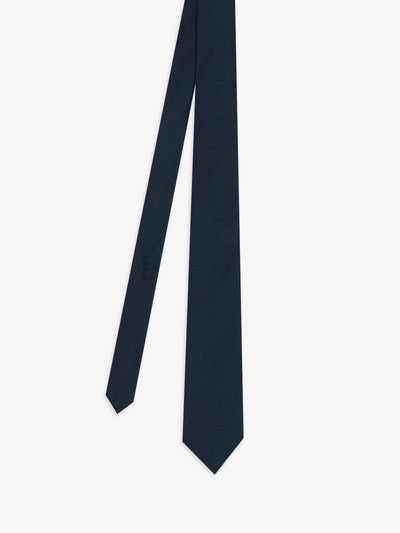 Navy textured tie