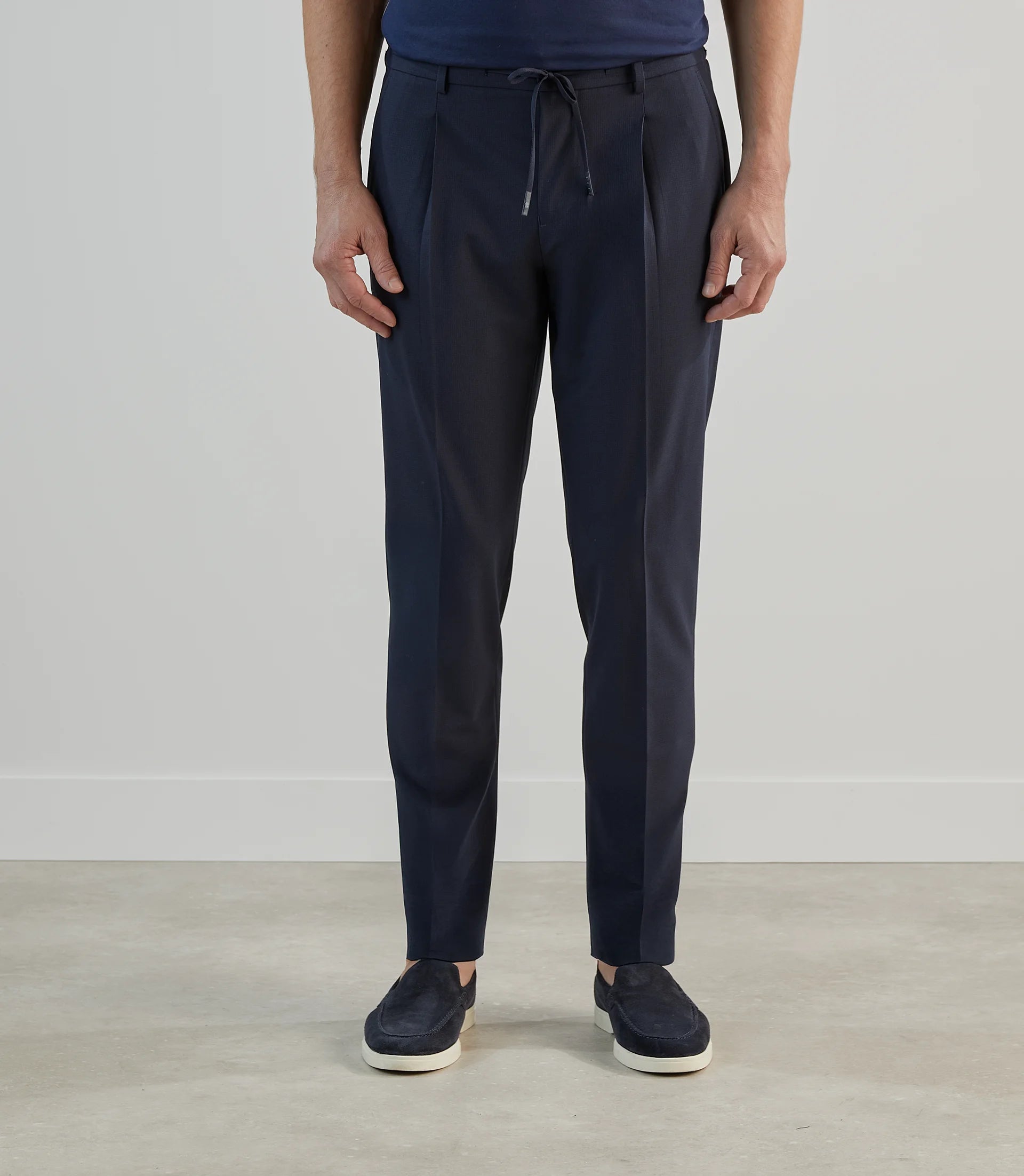 Pantalon ville à cordon de serrage marine - IZAC