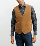 Camel corduroy vest