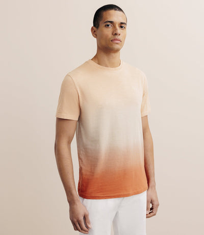 T-shirt tye & dye pêche - IZAC