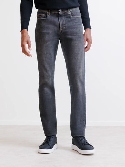 Jean 5 poches droit marron