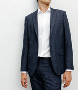 Veste ville Prince de Galles bleu denim