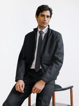 Black high-neck jacket