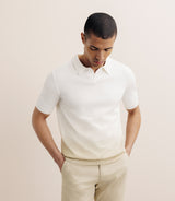 Polo en maille dégradé beige