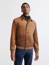 Blouson en suède marron