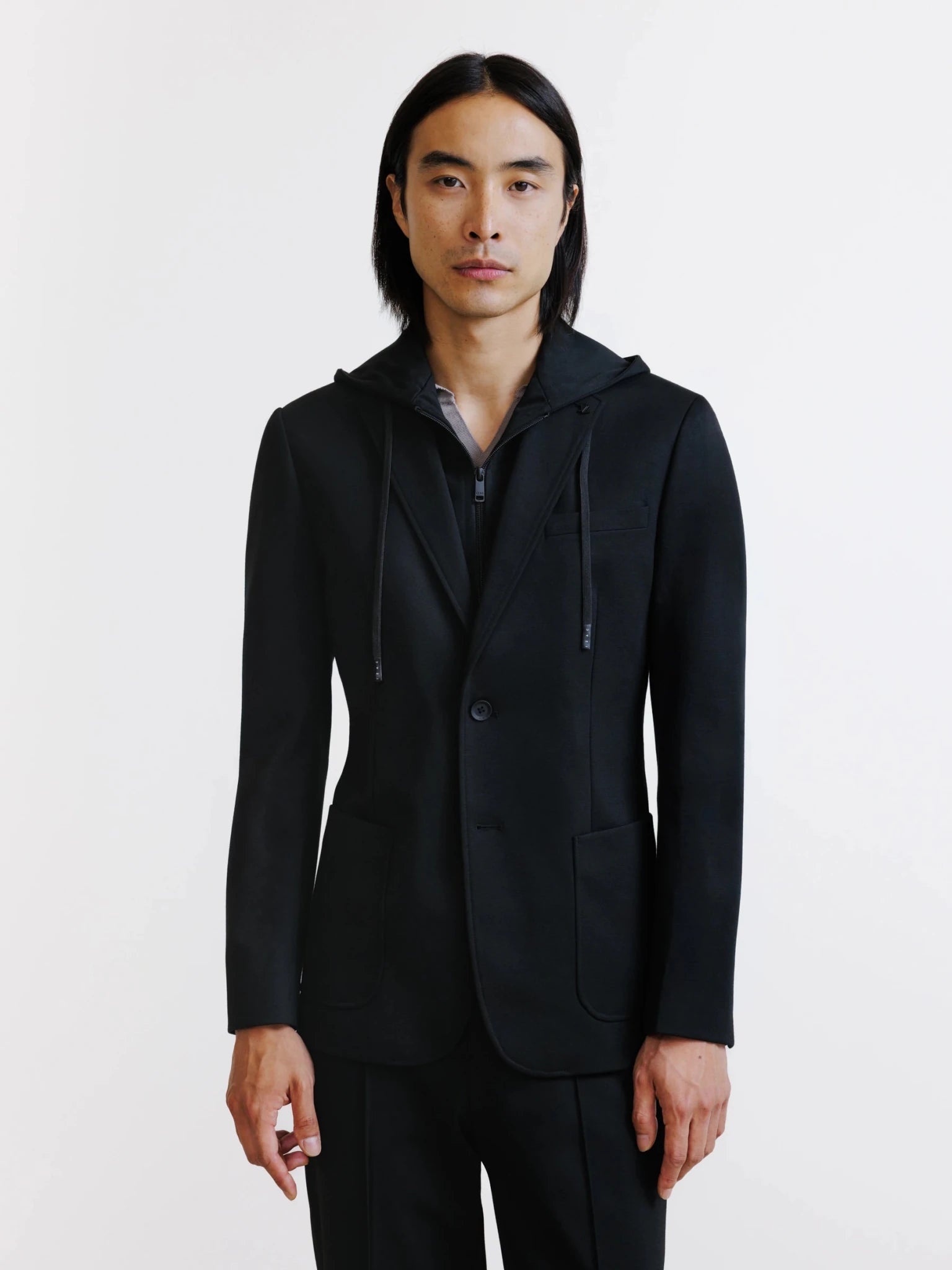 Veste en maille avec parementure noire - IZAC