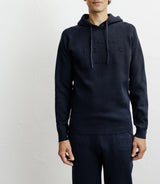 Pull à capuche en maille marine