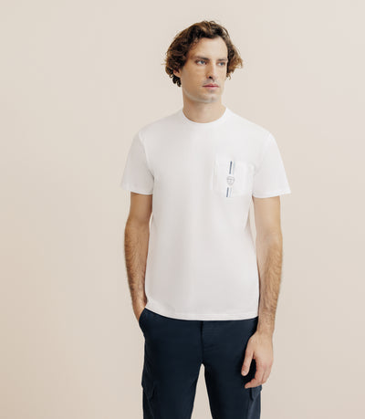 T-shirt à poche blanc - IZAC