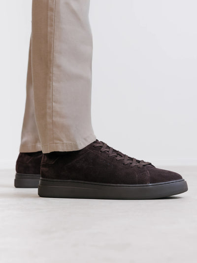 Brown suede sneakers