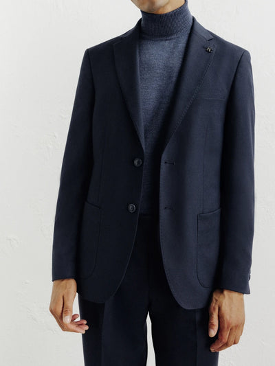 Veste ville en flanelle marine