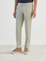 Pantalon ville en tissu technique mastic