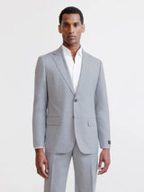 Costume 2 boutons 100% laine gris clair