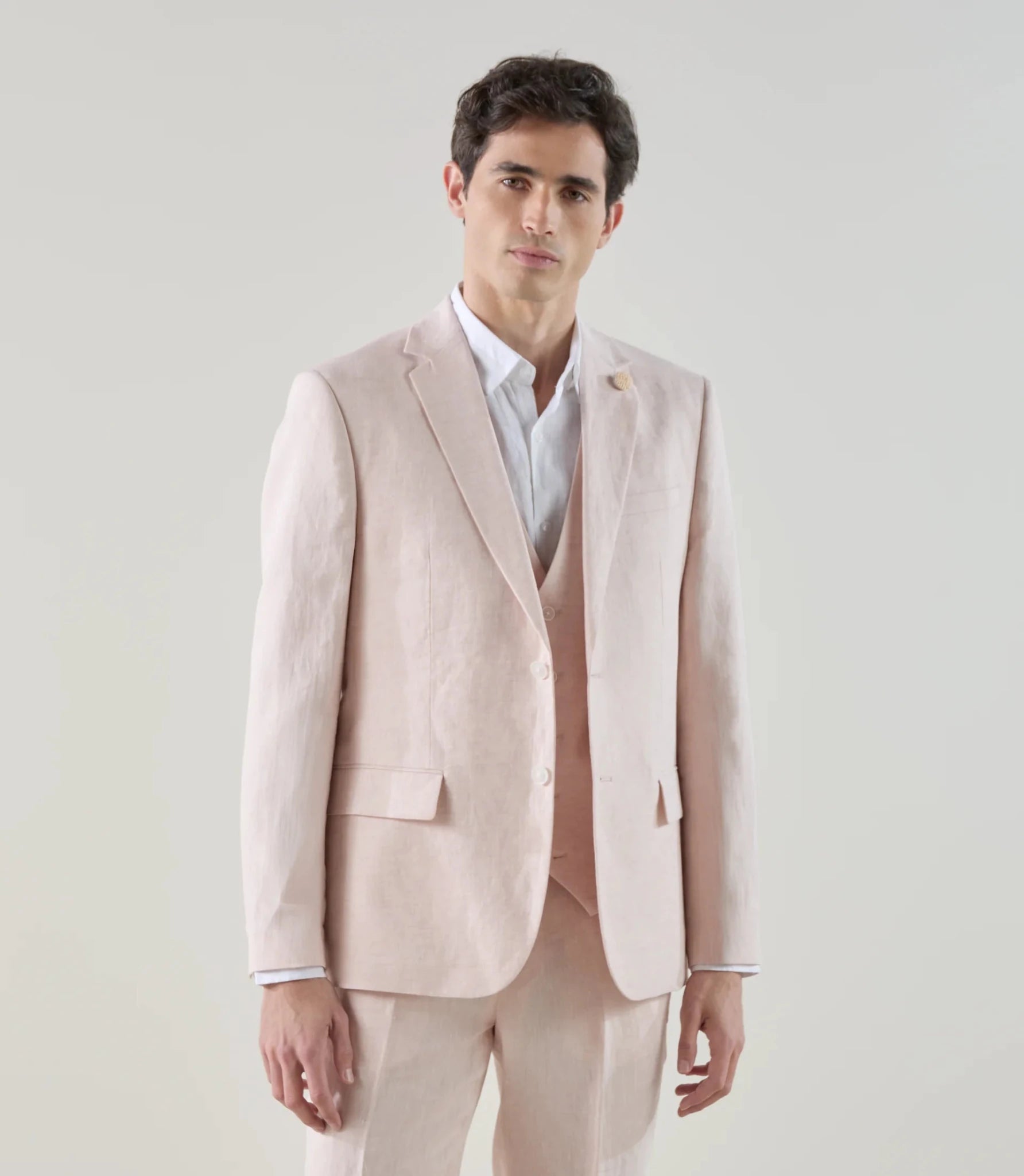 Veste ville 100% lin rose - IZAC