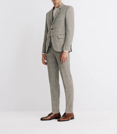 Veste ville séparable à carreaux beige - IZAC