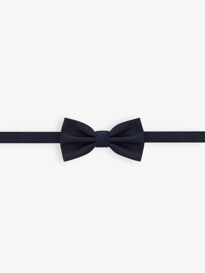Plain navy bow tie