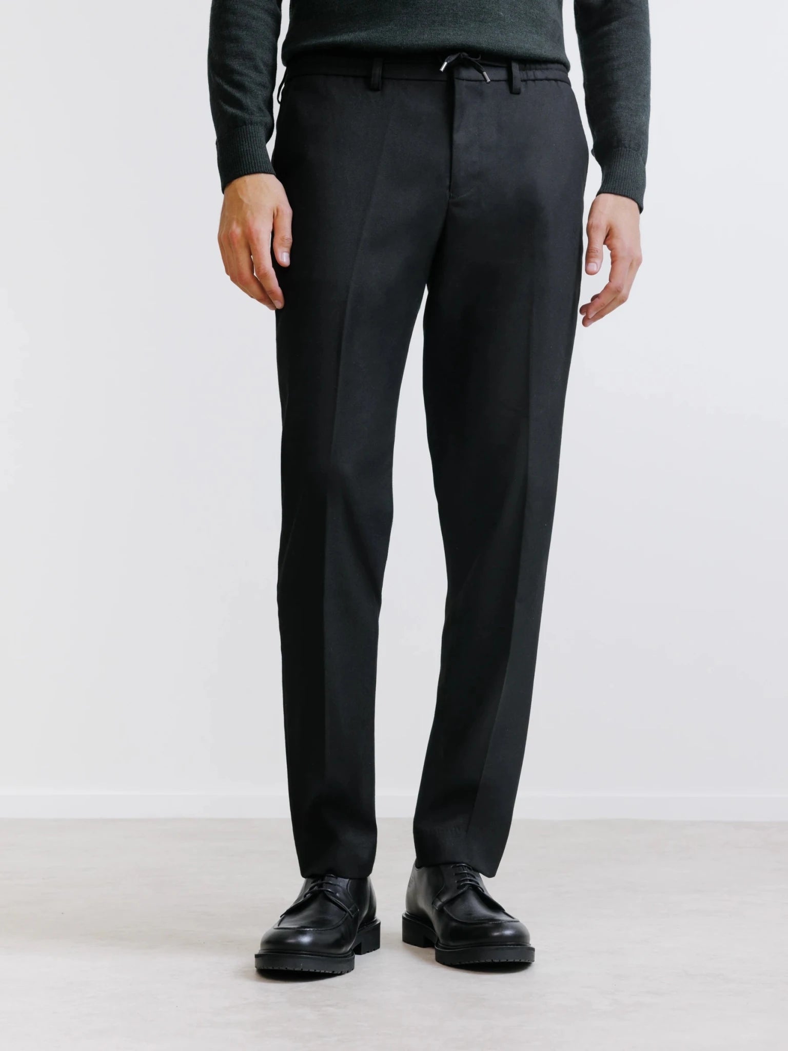 Pantalon ville en flanelle noire - IZAC