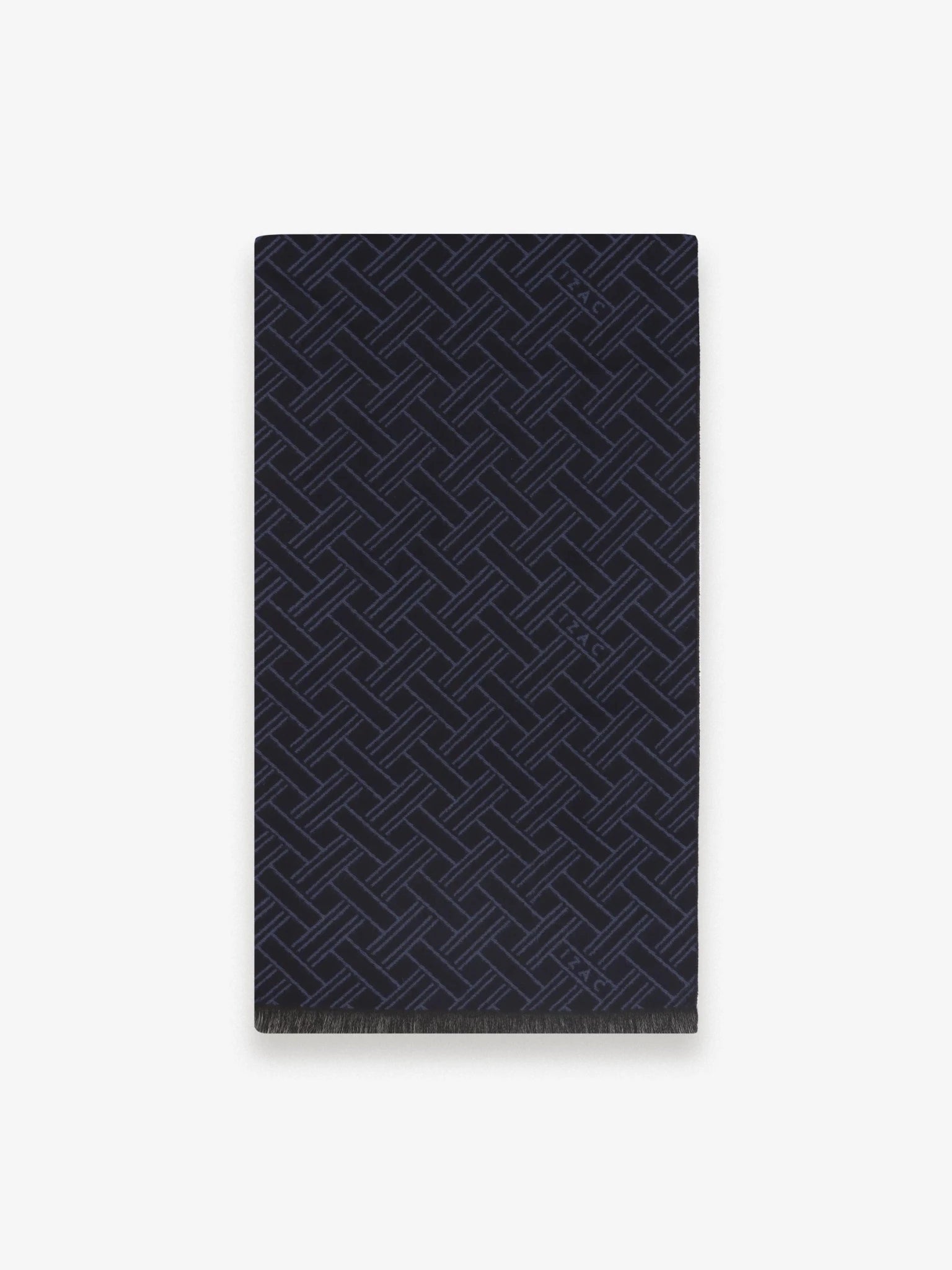 Navy patterned scarf