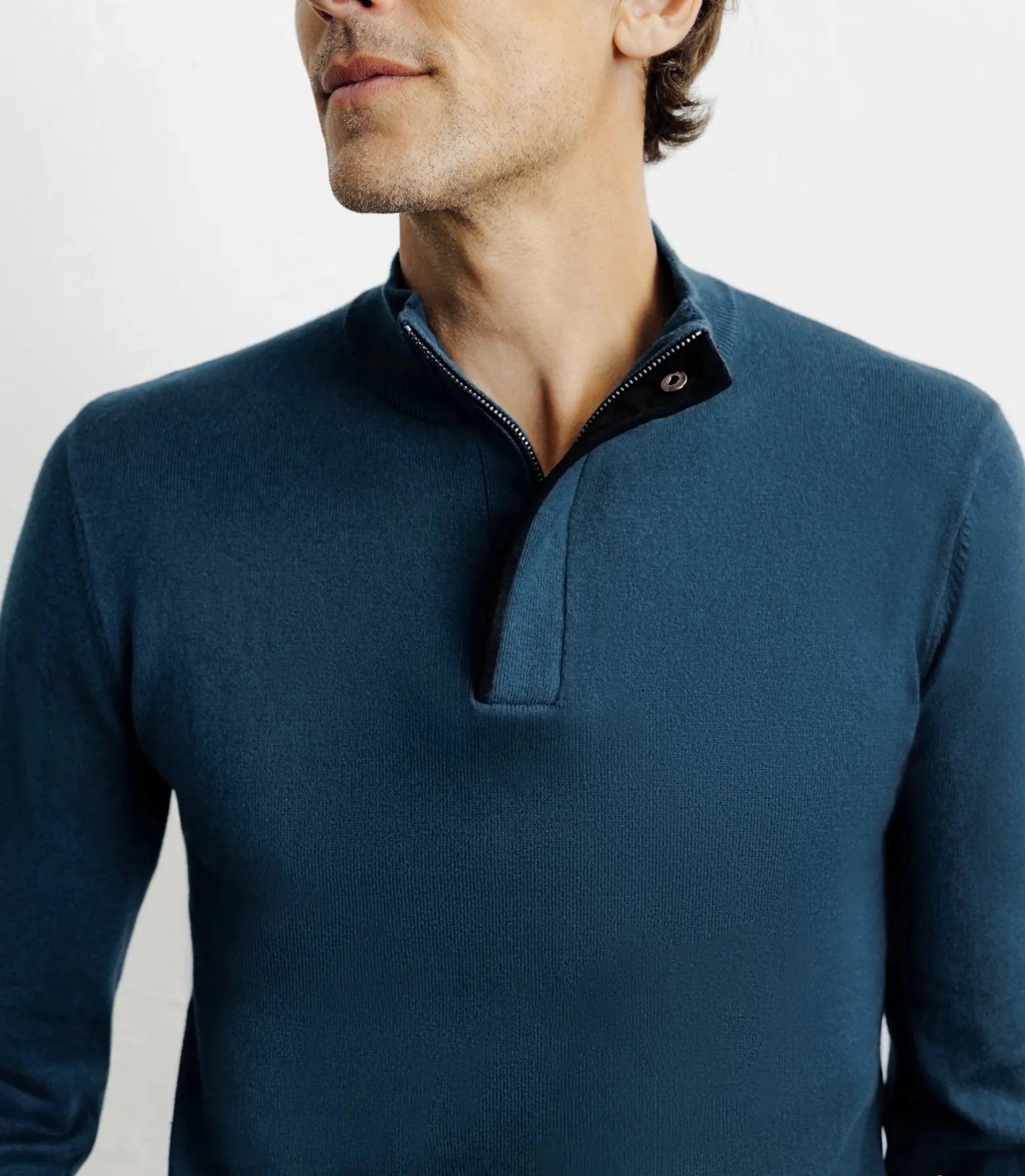 Pull col montant demi zippé canard - IZAC