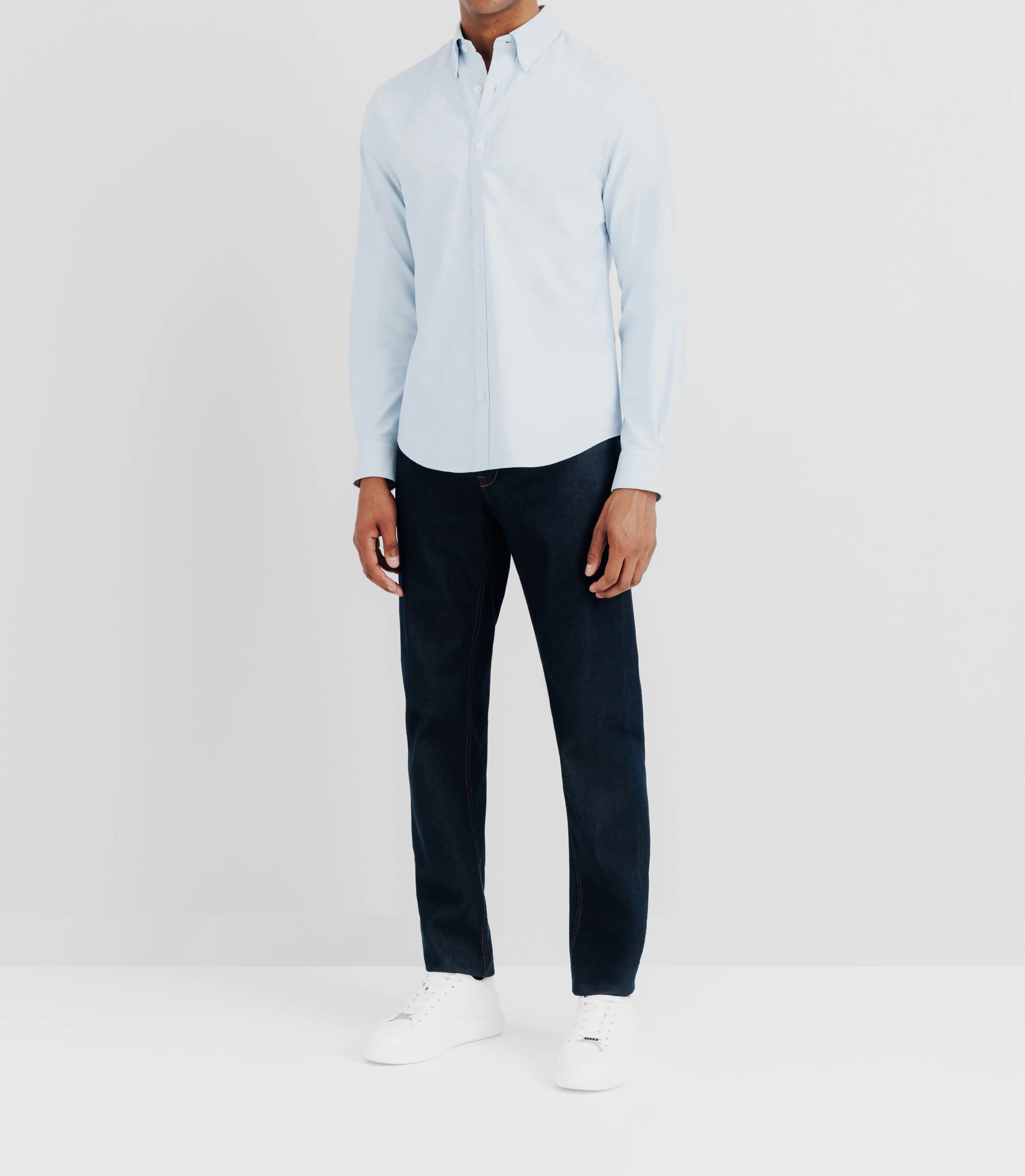 Chemise avec col boutonné ciel - IZAC