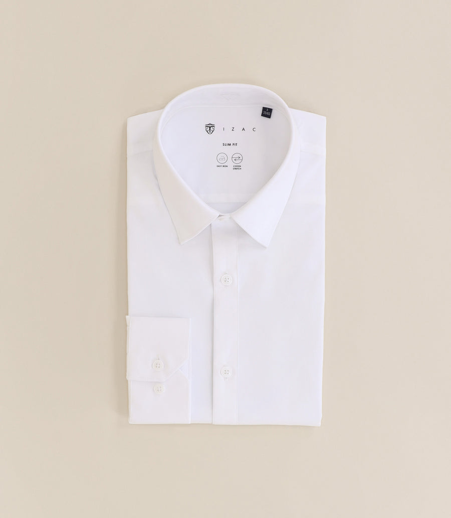 Chemise col français blanche