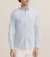 Chemise regular rayée ciel