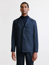 Veste ville en flanelle marine - IZAC