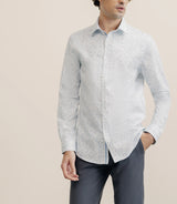 Blue printed casual shirt