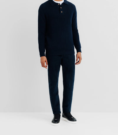 Pull col polo marine - IZAC