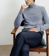 100% chatter indigo turtleneck