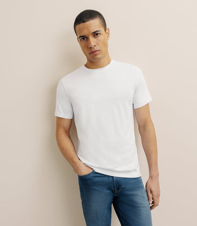 Pack de 2 t-shirts col rond blancs - IZAC