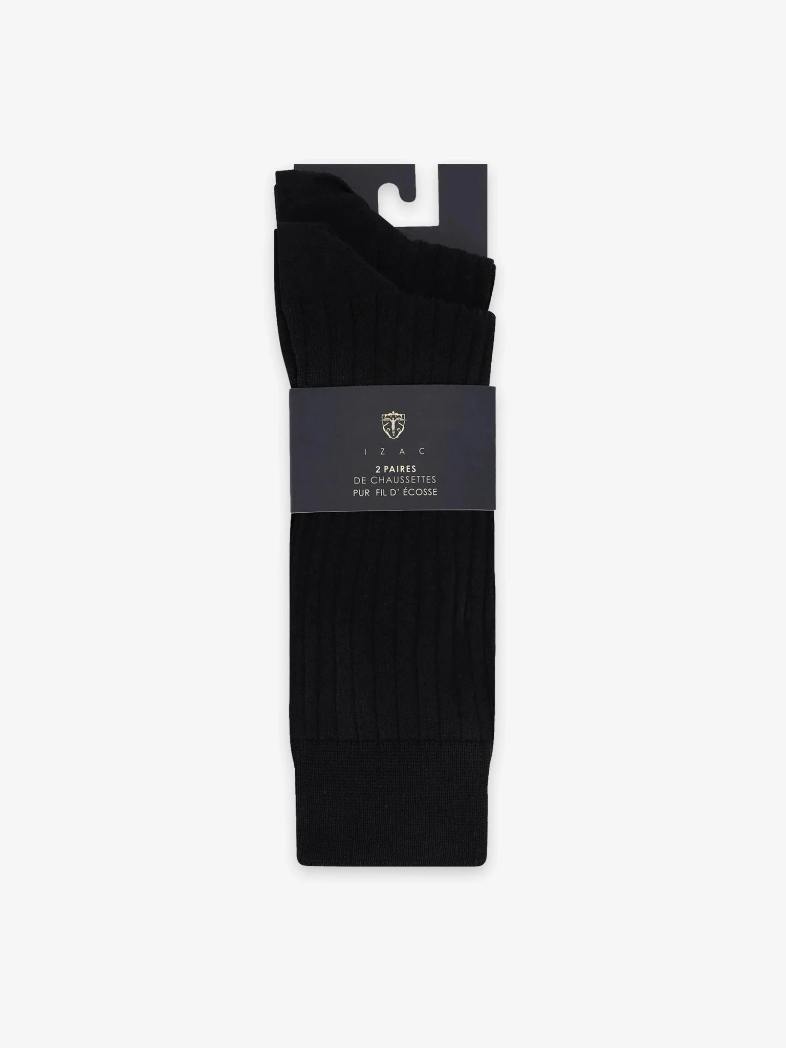 Pack de chaussettes côtelées noires - IZAC