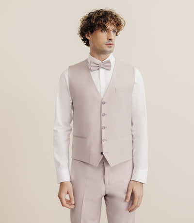 Gilet ville en laine majoritaire rose - IZAC