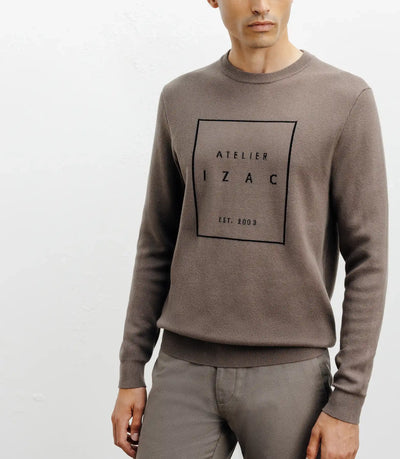 Round-neck sweater in shimmer