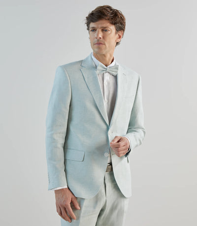 Veste ville 100% lin vert d'eau