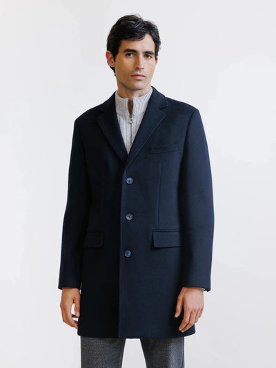 Manteau 3 boutons marine - IZAC