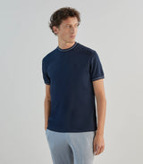 T-shirt en piqué à manches courtes marine - IZAC