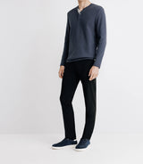 T-shirt avec boutons marine - IZAC