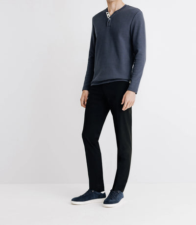 T-shirt avec boutons marine - IZAC