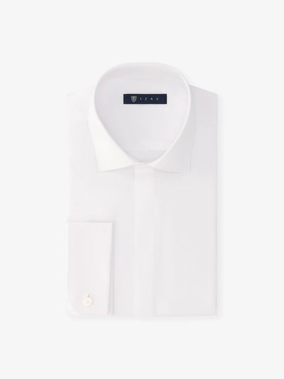 Chemise en satin de coton blanche - IZAC