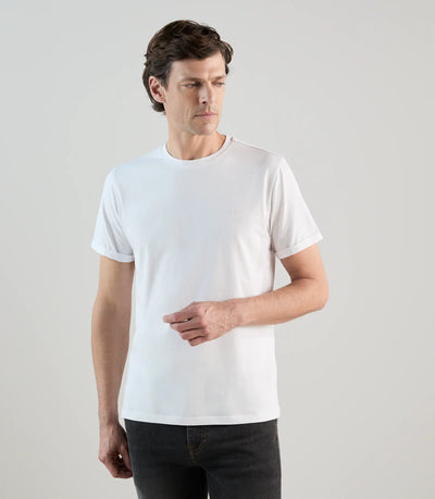 T-shirt col rond blanc - IZAC