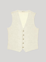 Gilet ville 100% lin beige - IZAC
