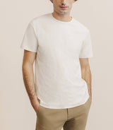 T-shirt manches courte print beige