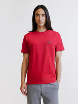 Dark red short-sleeved T-shirt