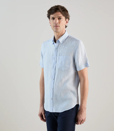Chemise casual 100% lin ciel - IZAC