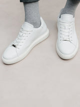 Basket en cuir blanche