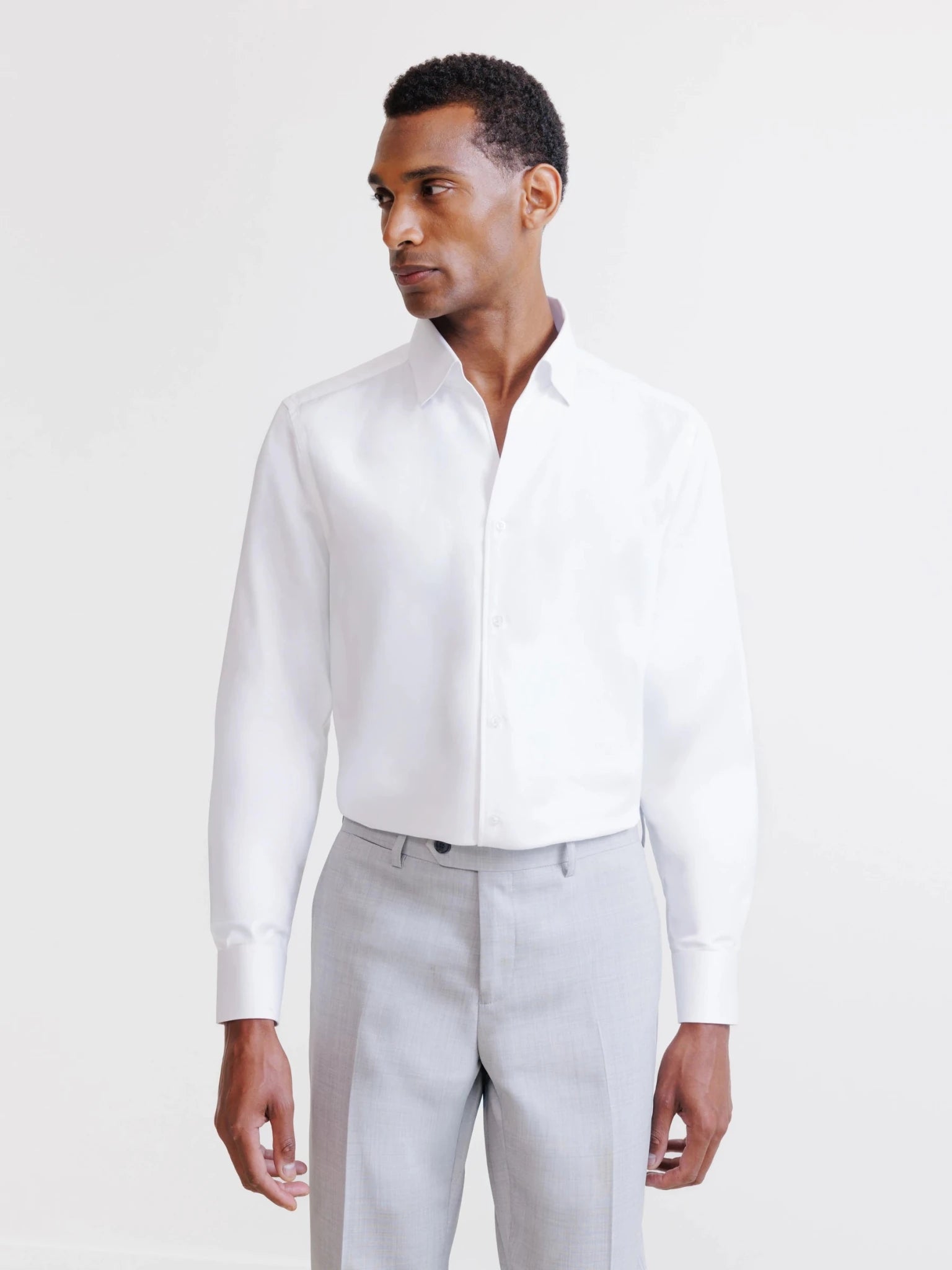 Chemise ville col ouvert blanche - IZAC