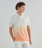 Polo à manches courtes tie and dye orange - IZAC