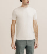 T-shirt col rond beige